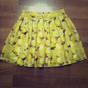 Alice + Olivia lemon print skirt